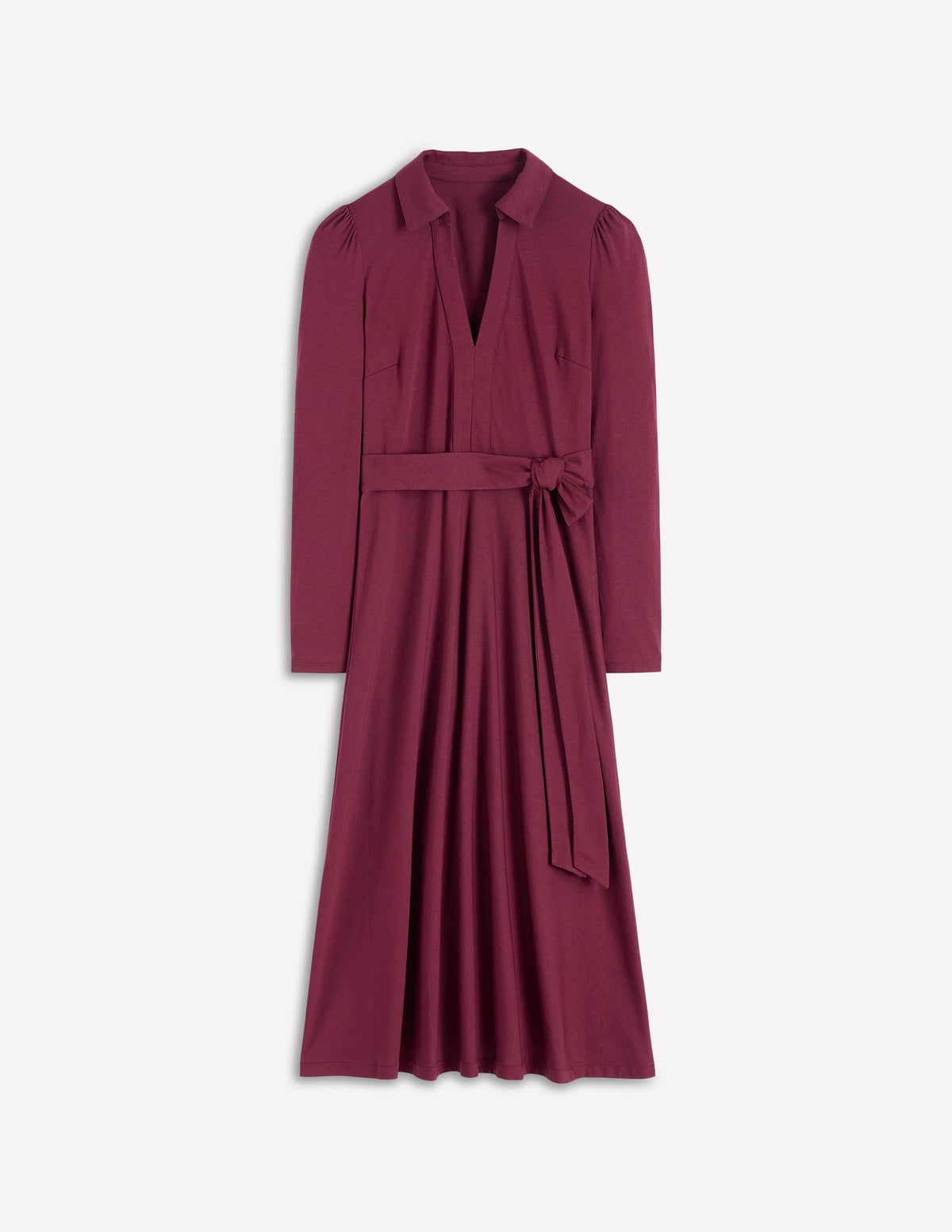 Imogen Collared Jersey Dress-Deep Wisteria - Image 6
