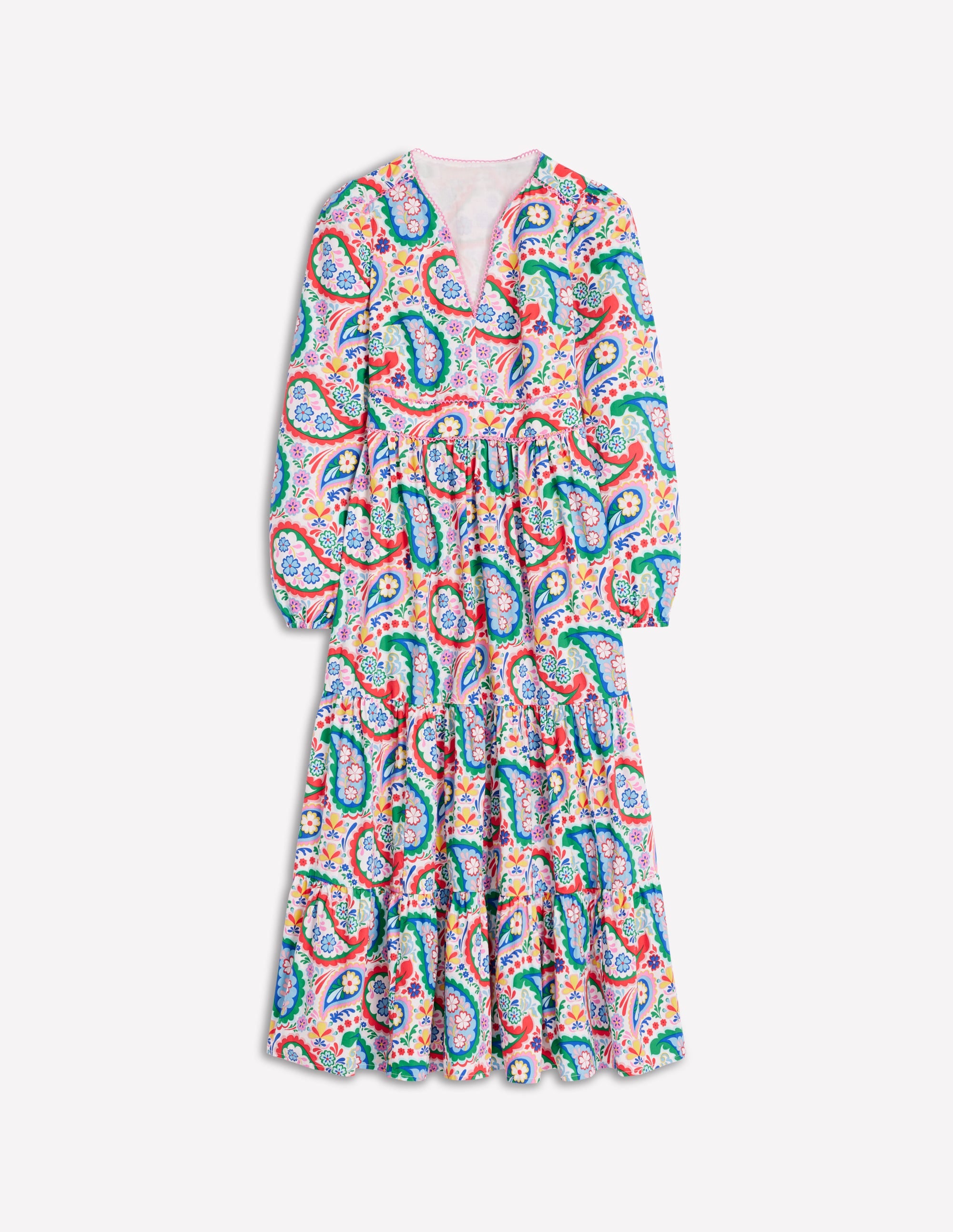 Violet Midi Dress-Multi, Meadow Paisley - Image 10