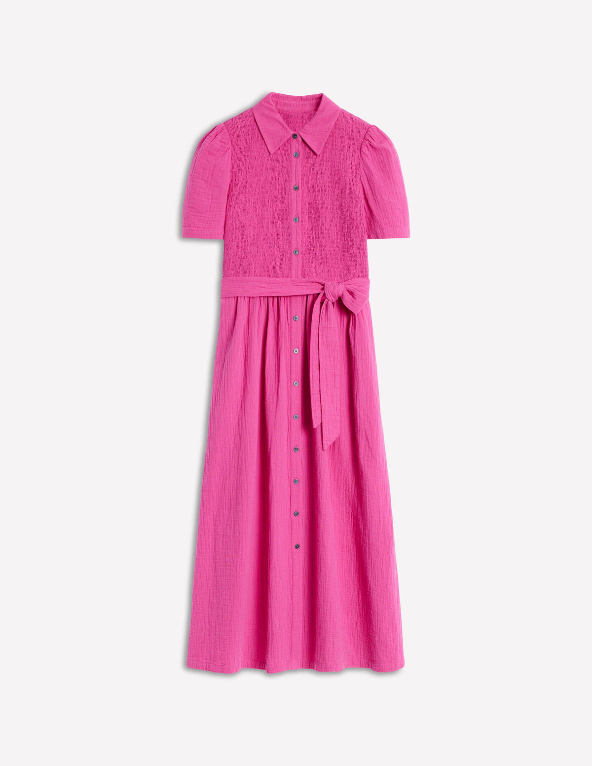 Amber Double Cloth Midi Dress-Cosmos Pink - Image 7
