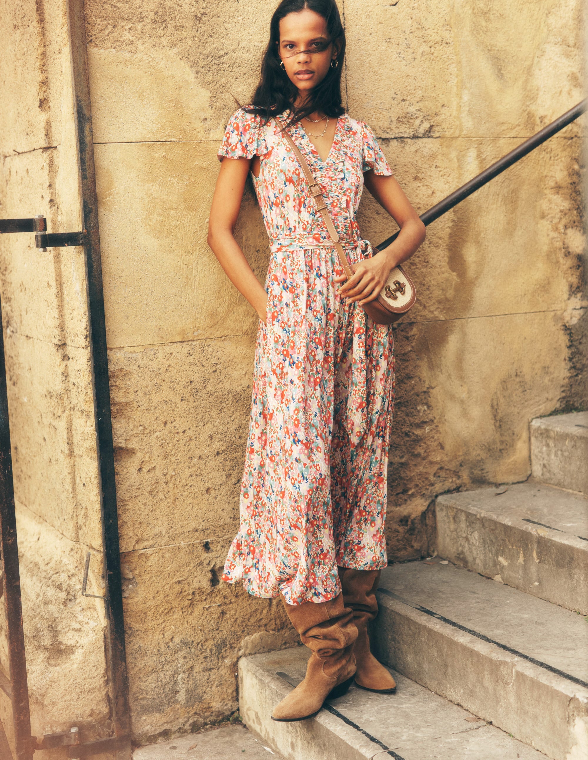 Nicola Jersey Tea Dress-Multi, Wildflower Garden - Image 2