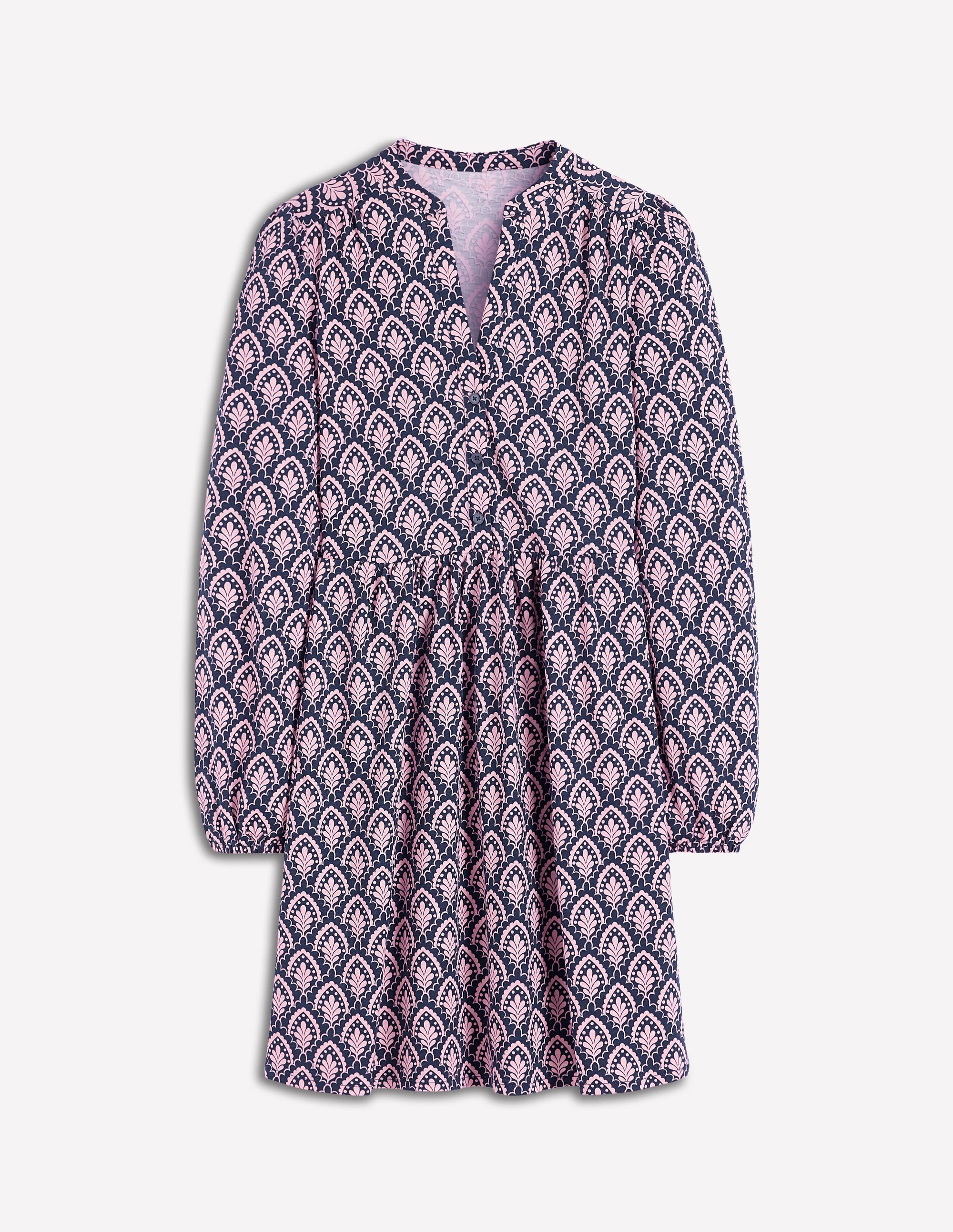 Amy Short Jersey Dress-Navy, Petal Terrace - Image 6