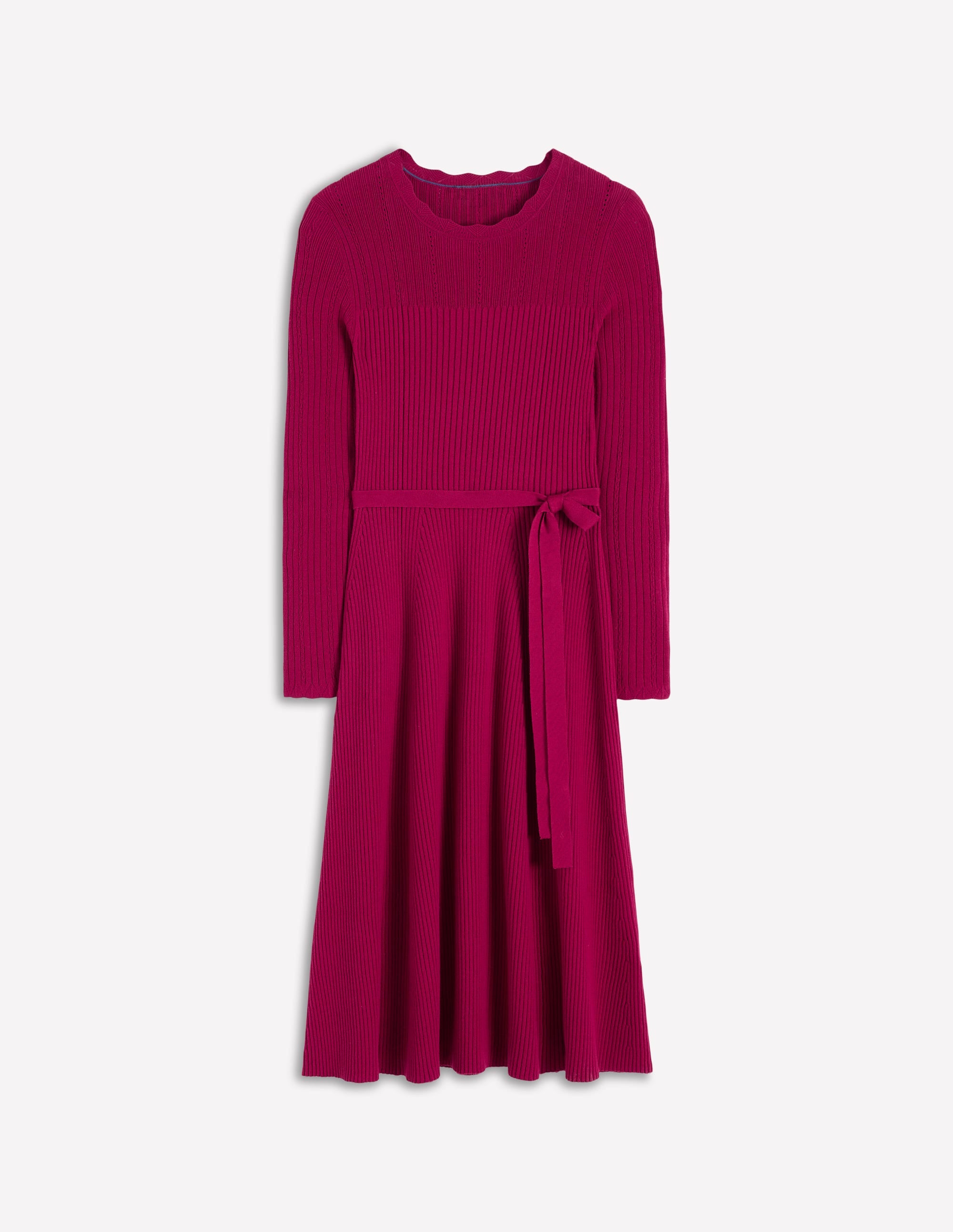 Isobel Knitted Midi Dress-Pomegranate - Image 7