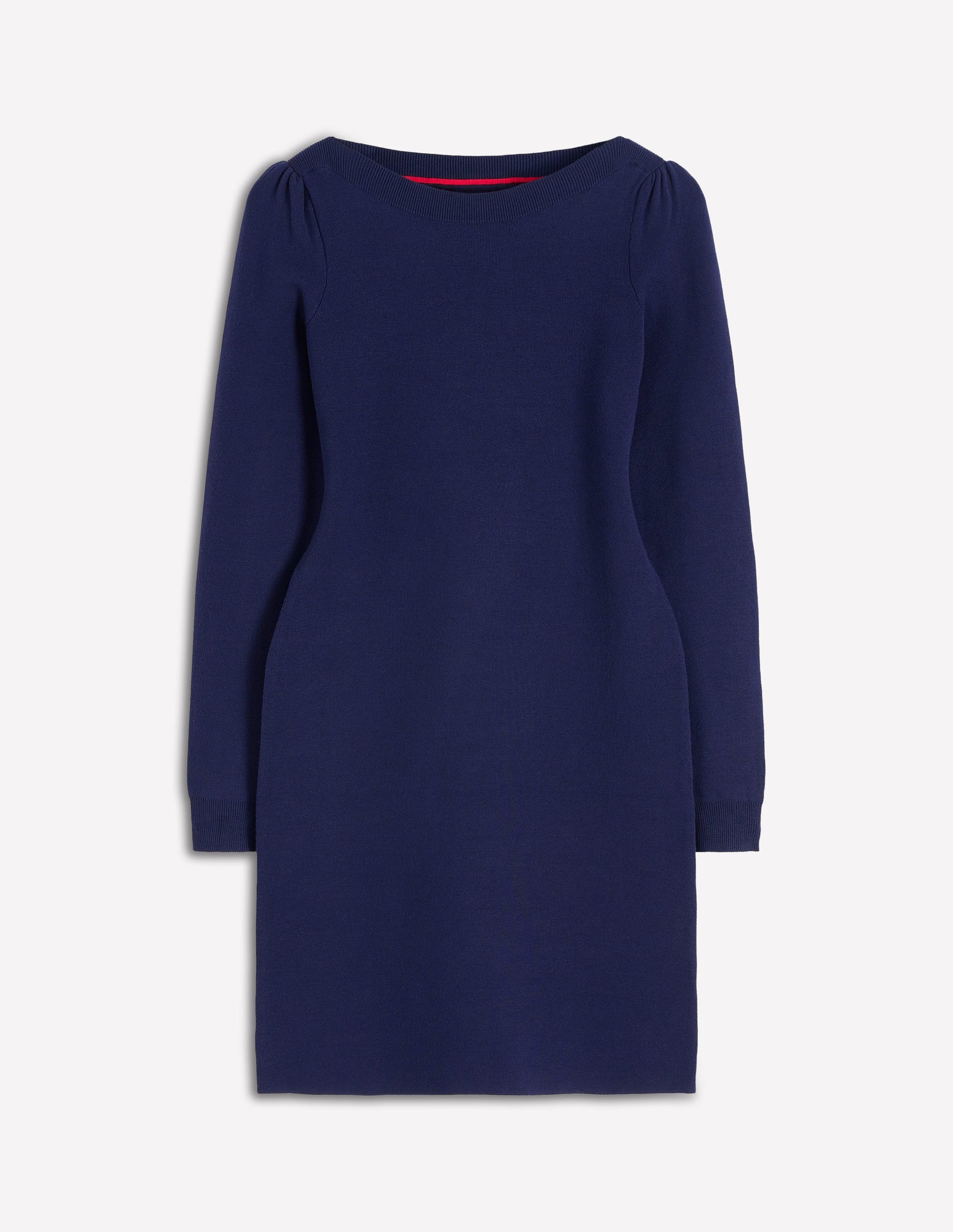 Tiana Tie Front Knitted Dress-Navy-6
