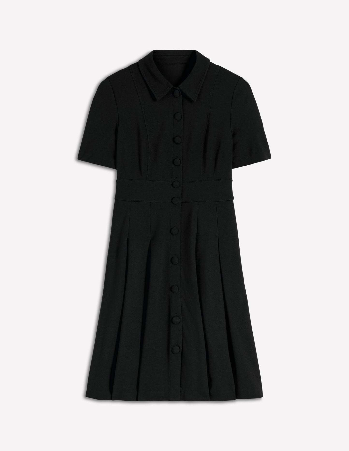 Bridget Ponte Short Dress-Black