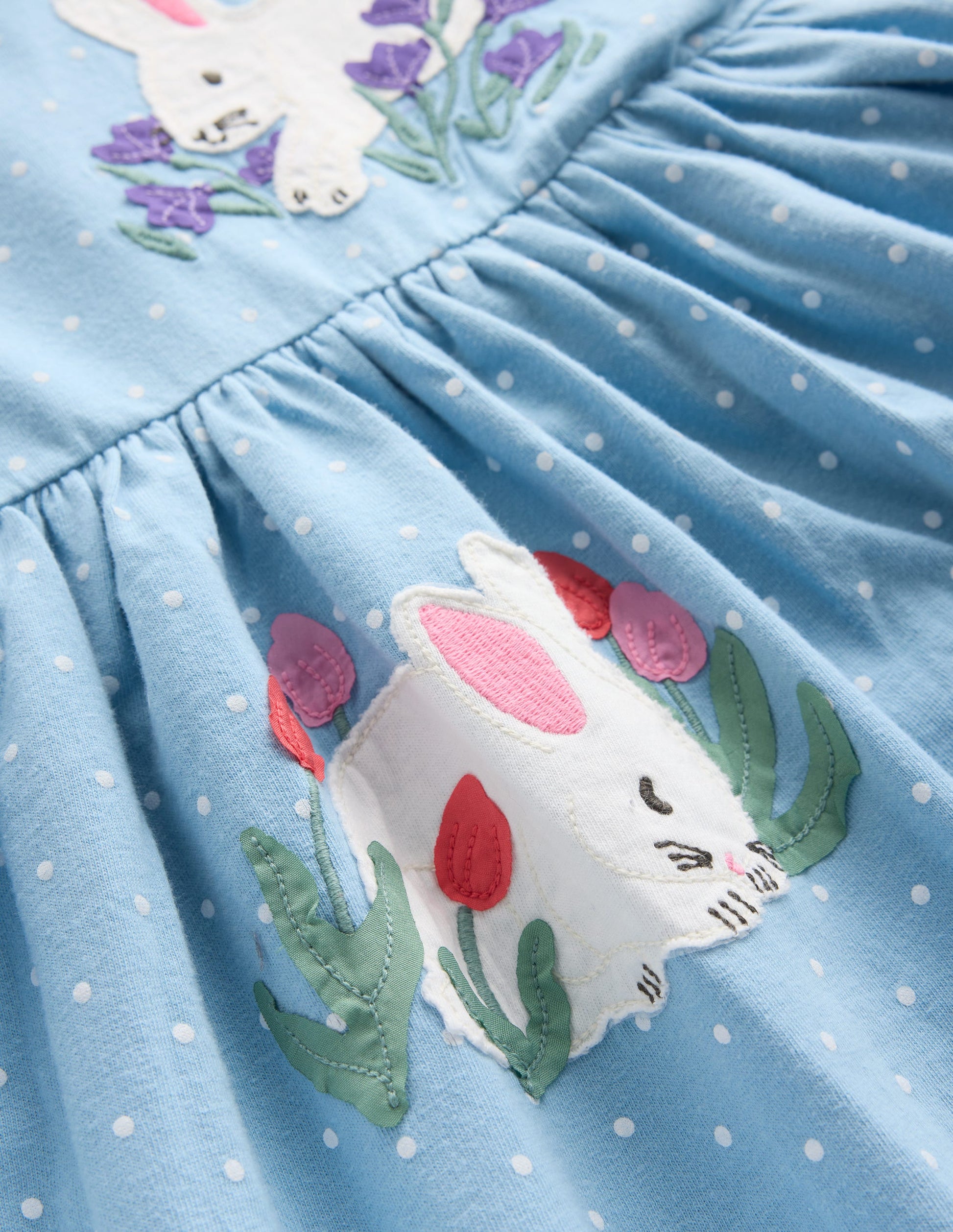 Jersey Applique Dress-Glacier Lake Spot-3