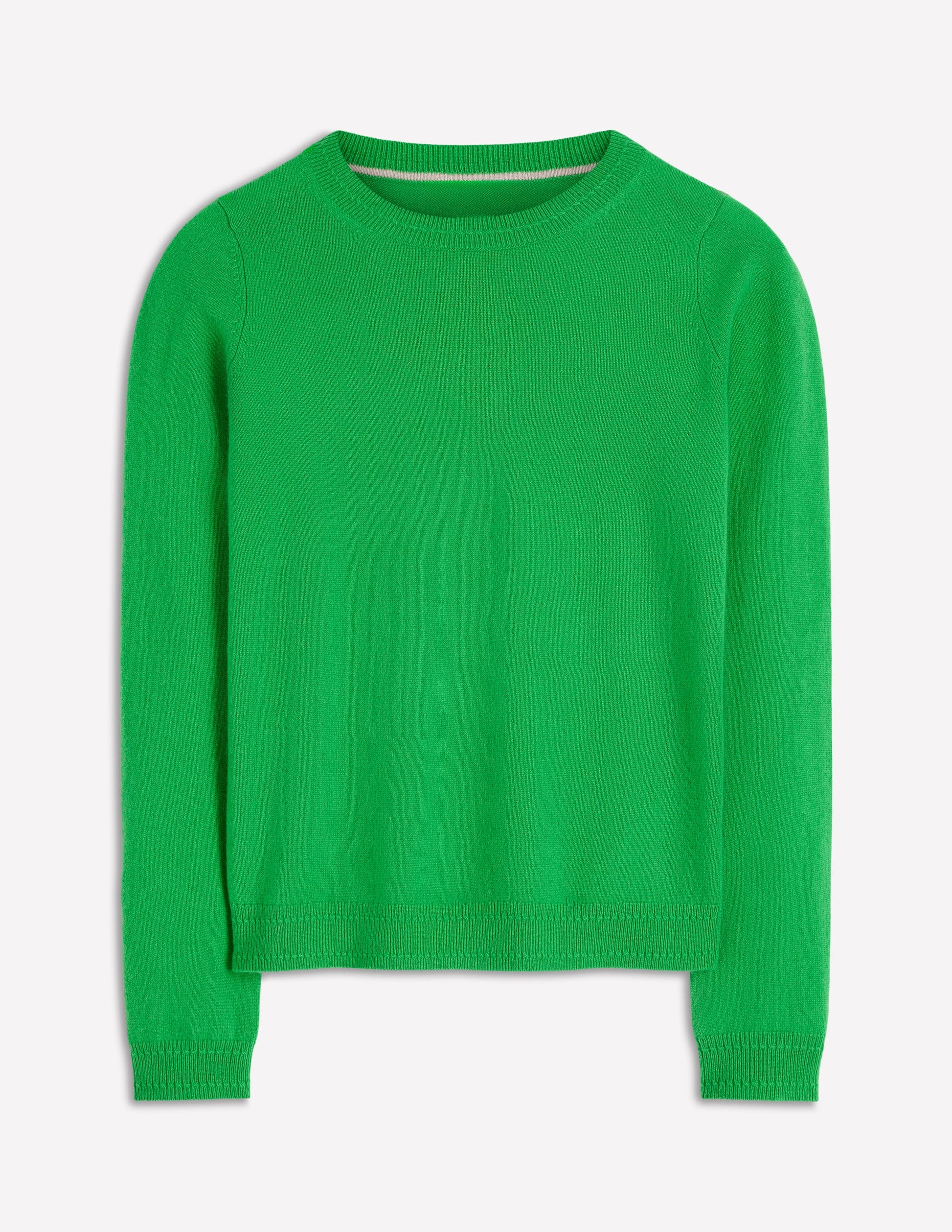 Eva Cashmere Crew Neck Sweater-Sapling Green-5