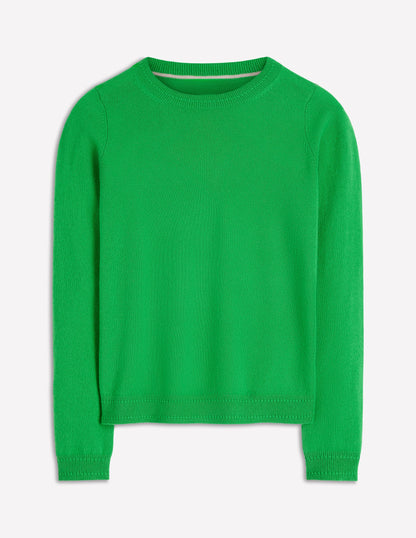 Eva Cashmere Crew Neck Sweater-Sapling Green-5