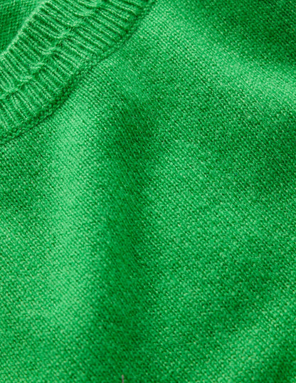 Eva Cashmere Crew Neck Sweater-Sapling Green-6
