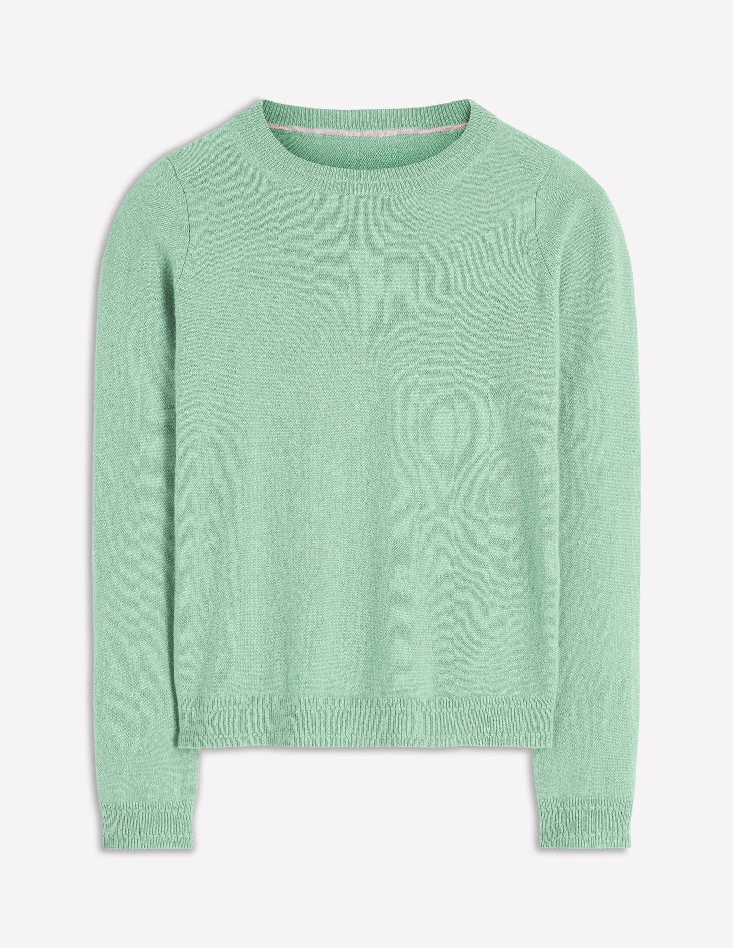 Eva Cashmere Crew Neck Sweater-Celadon Blue