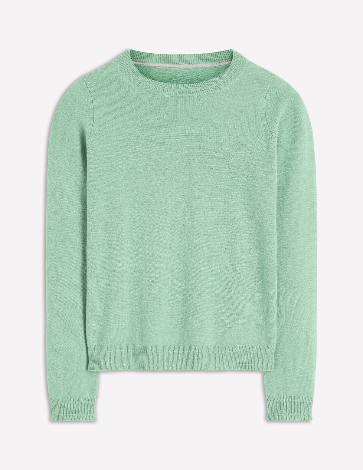 Eva Cashmere Crew Neck Sweater-Celadon Blue - Image 5