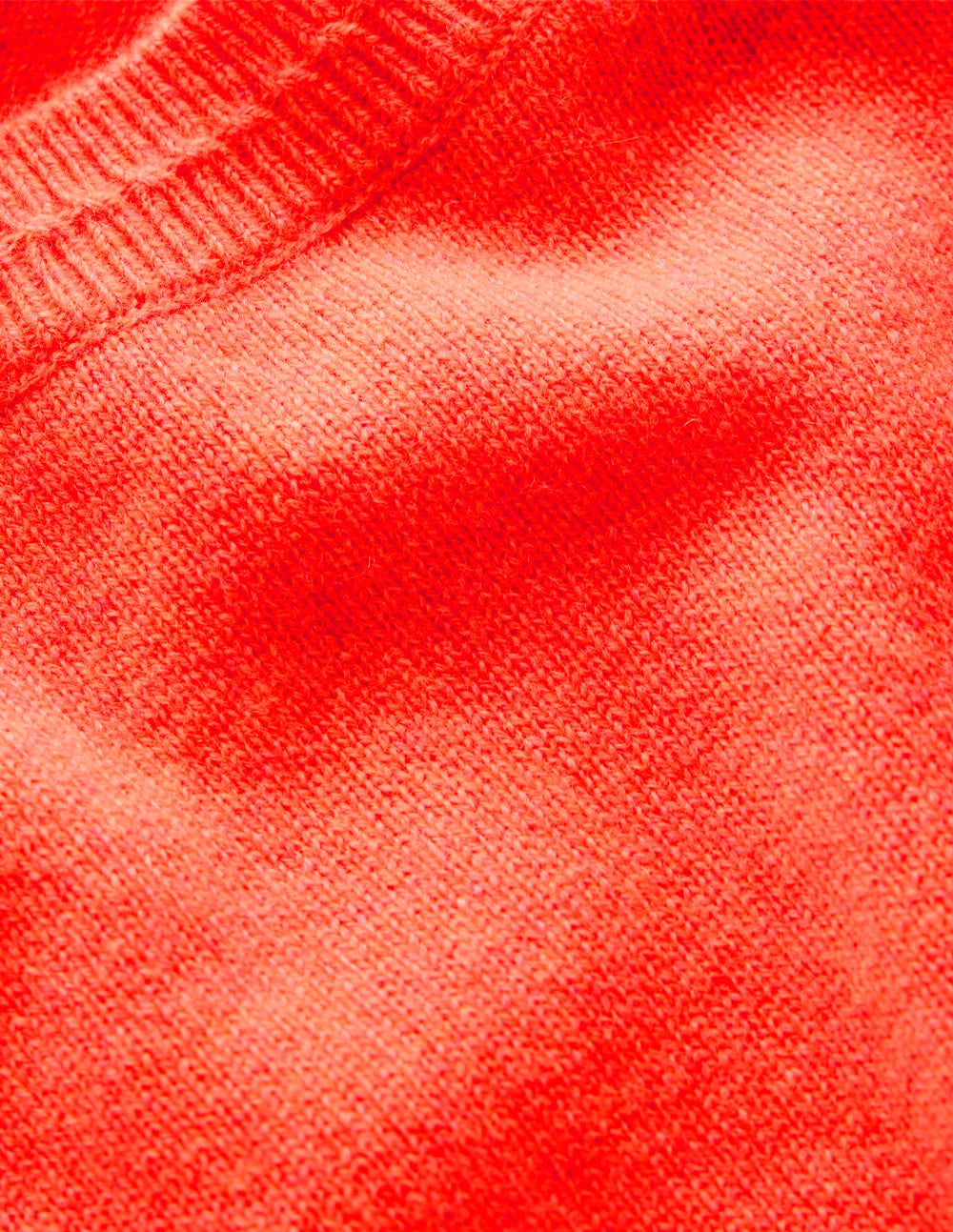 Eva Cashmere Crew Neck Sweater-Fiery Orange Melange