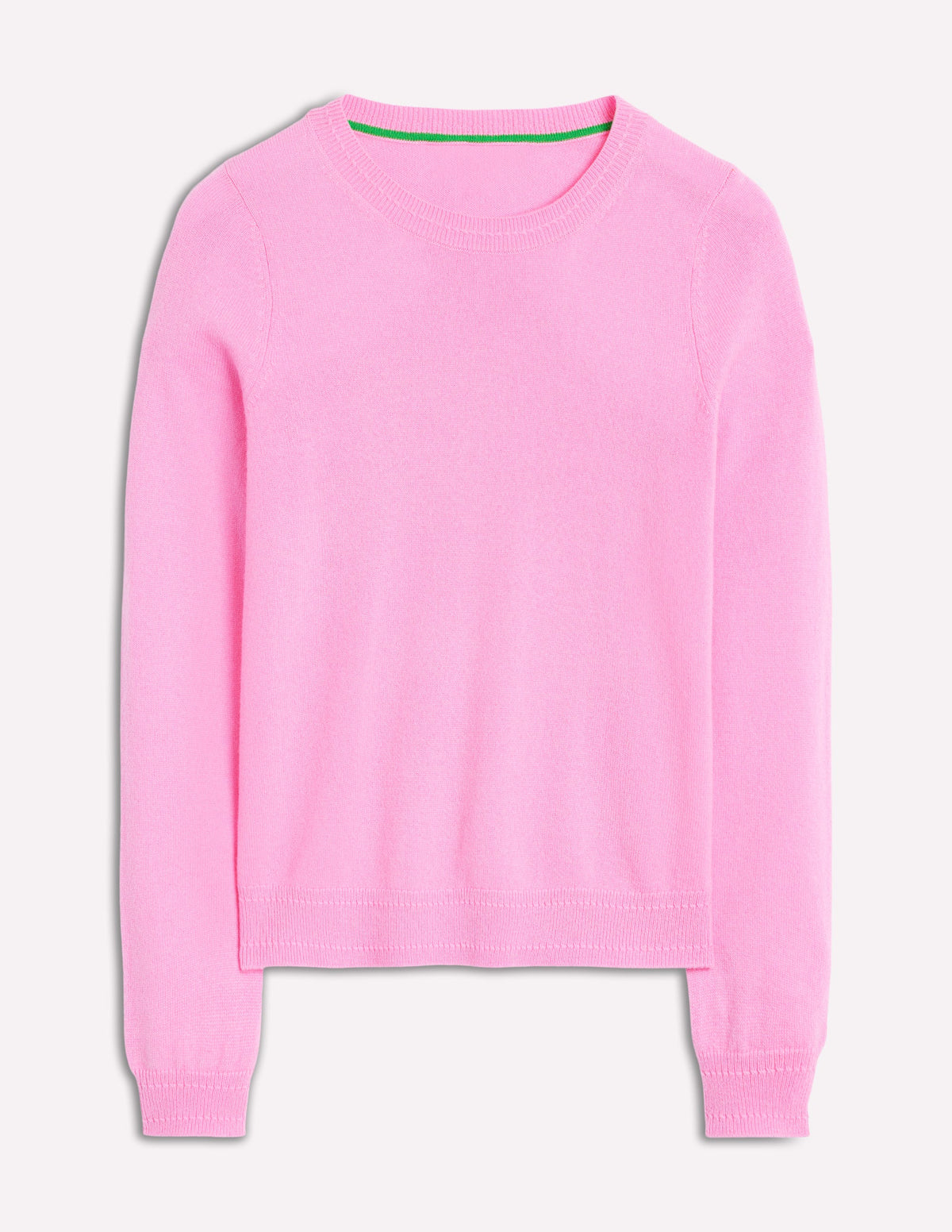 Eva Cashmere Crew Neck Sweater-Meadowsweet Pink - Image 5
