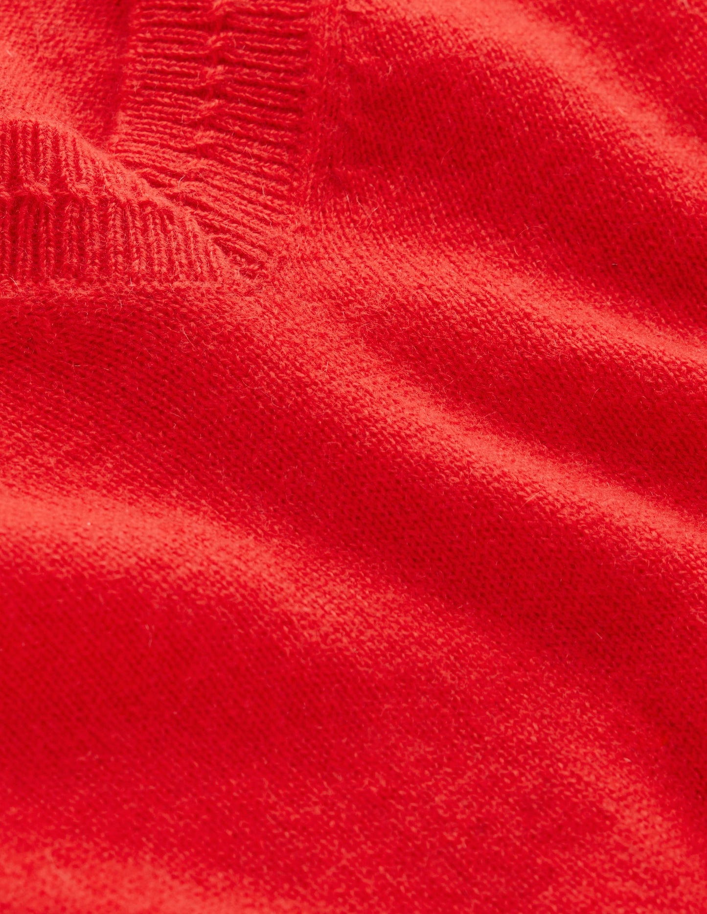 Eva Cashmere V-Neck Sweater-Strawberry Tart Red