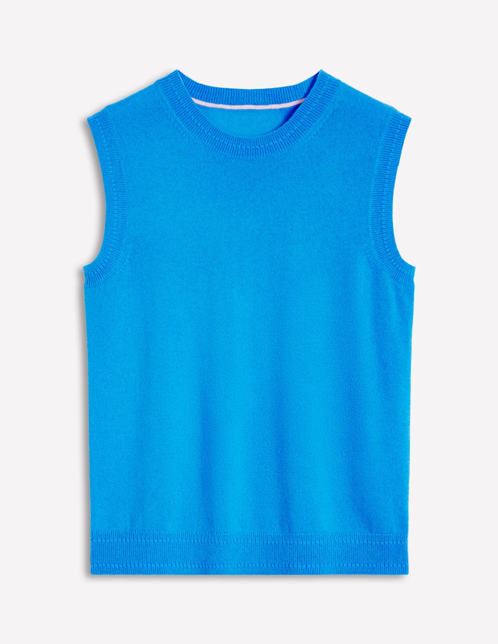 Eva Cashmere Vest-Cerulean Blue - Image 6