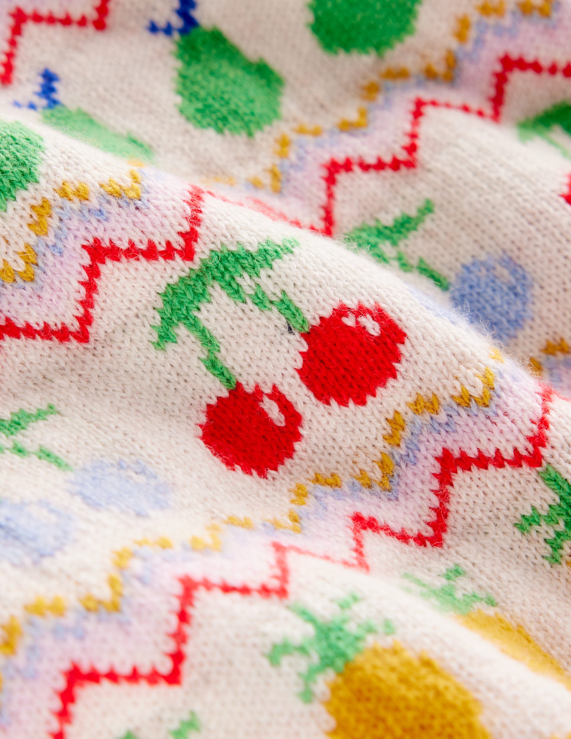 Edie Fair Isle Sweater-Ecru Marl, Fruit - Image 9