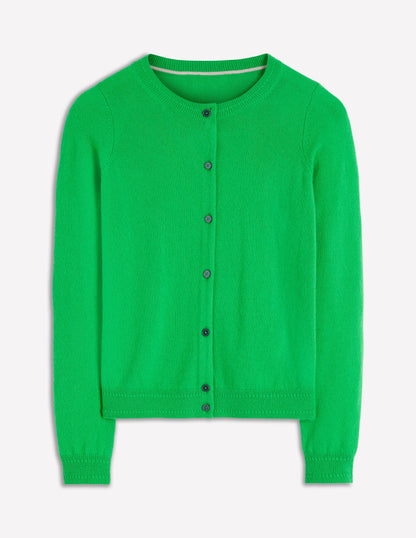 Eva Cashmere Crew Cardigan-Sapling Green-5