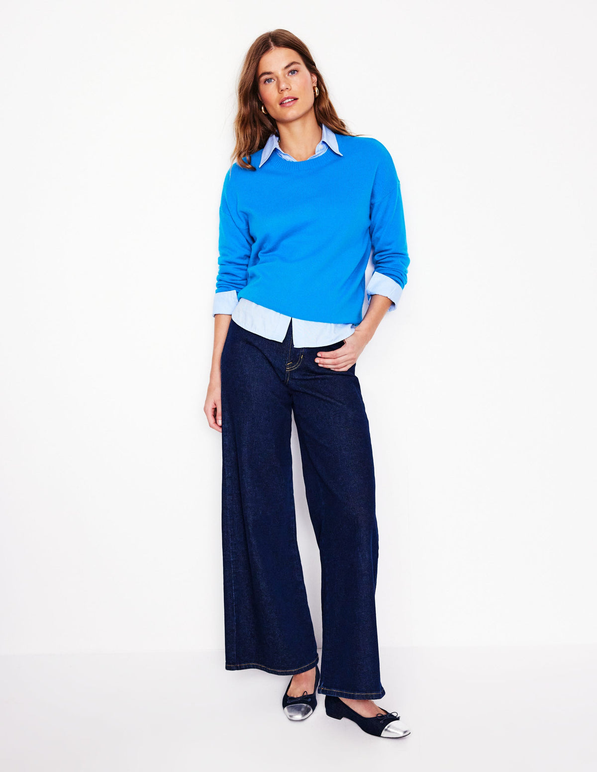 Lydia Cashmere Jumper-Cerulean Blue - Image 4