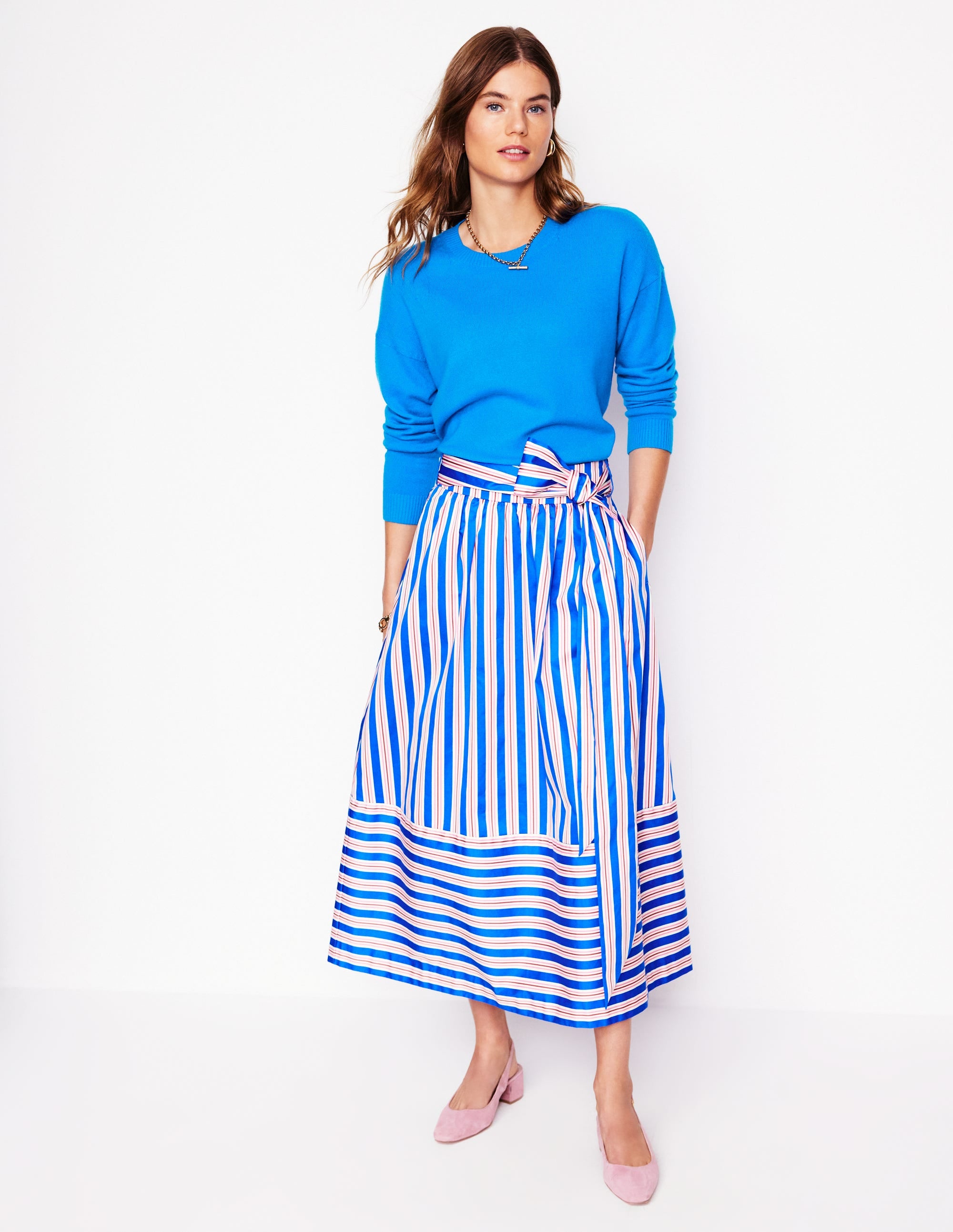 Lydia Cashmere Jumper-Cerulean Blue - Image 6
