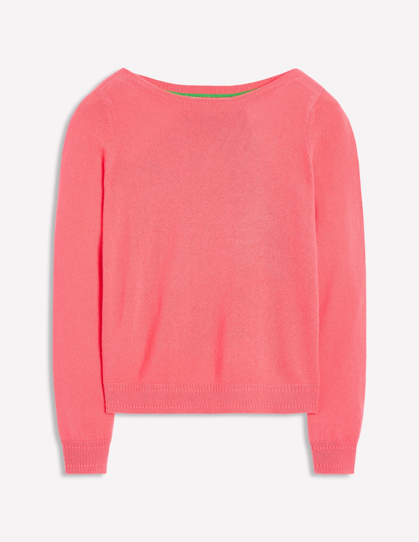 Eva Cashmere Boat Neck Sweater-Azalea Pink