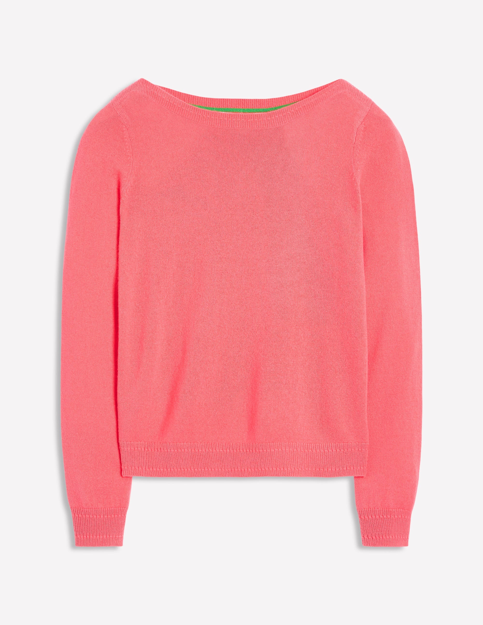 Eva Cashmere Boat Neck Sweater-Azalea Pink - Image 6