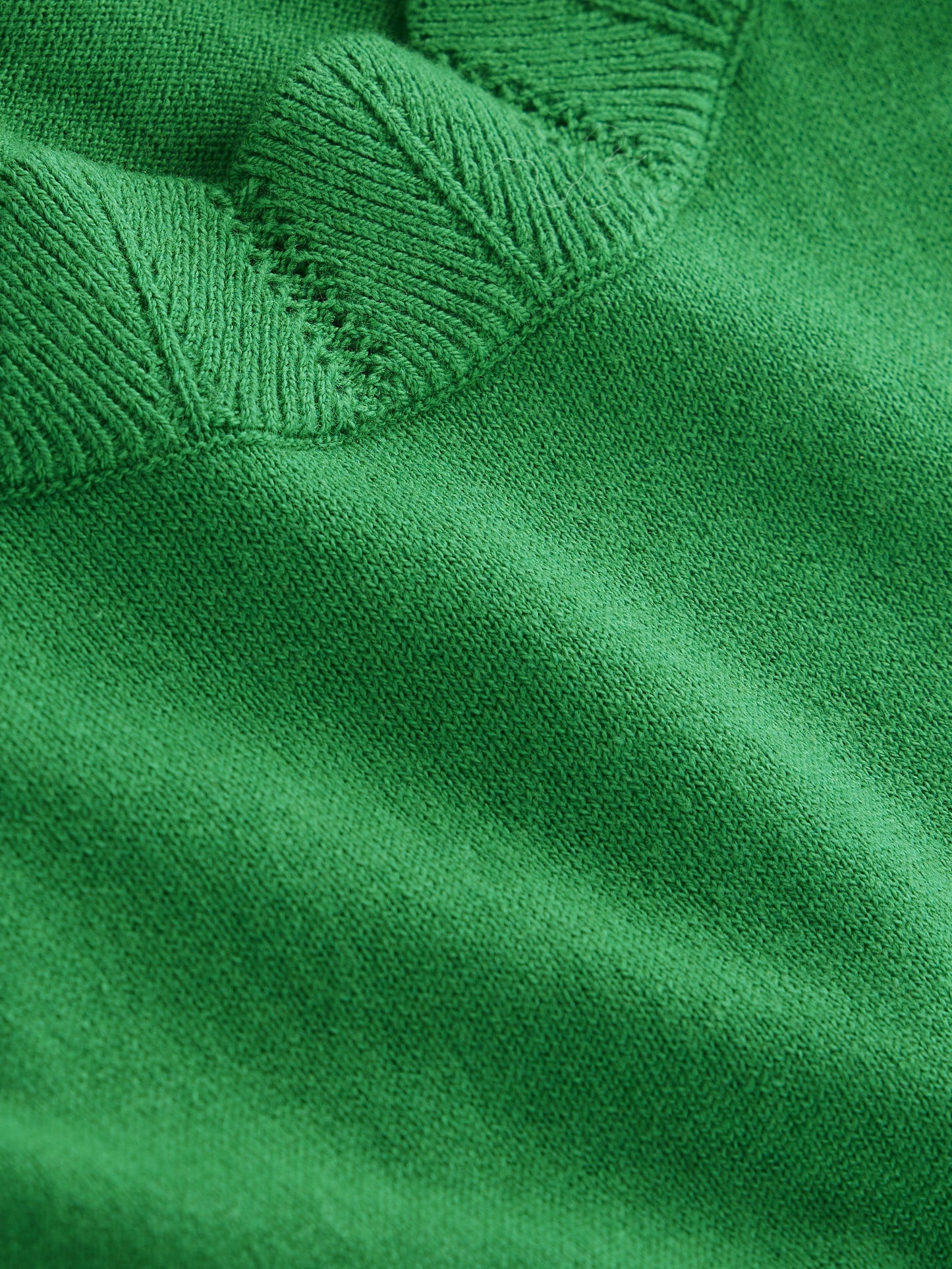 Imi Scalloped Sweater-Rich Emerald