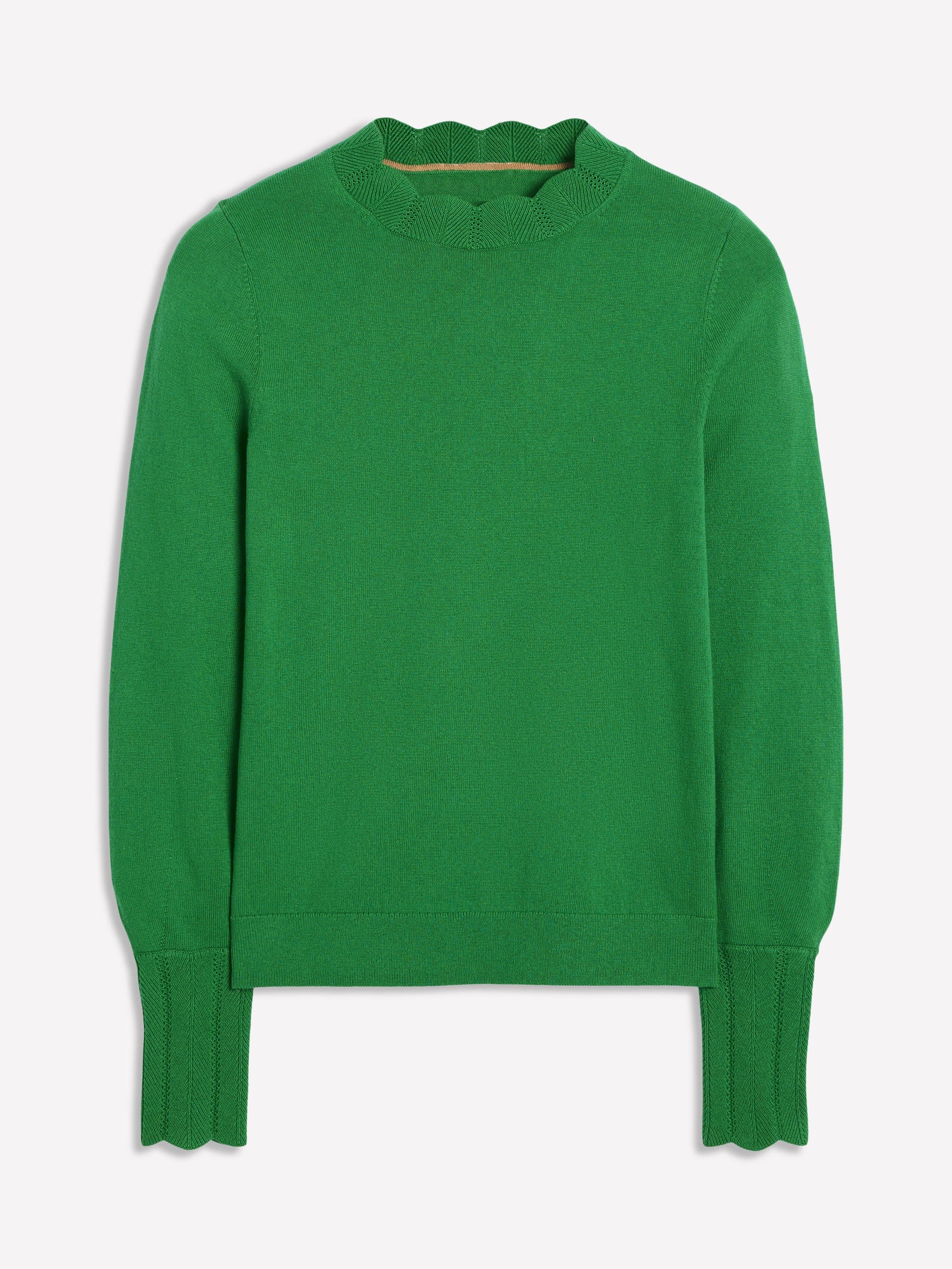 Imi Scalloped Sweater-Rich Emerald - Image 5