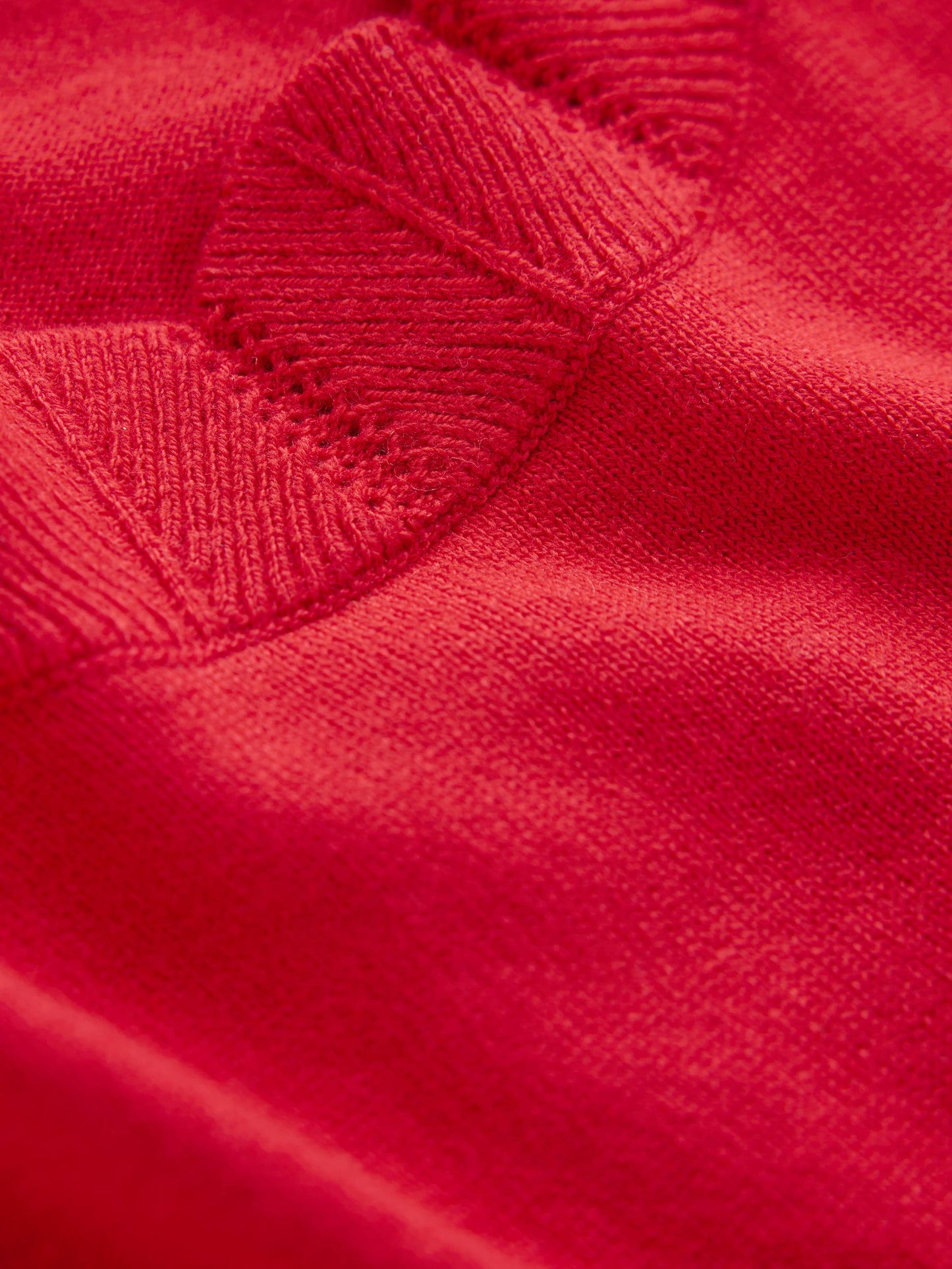 Imi Scalloped Sweater-Strawberry Tart  Red