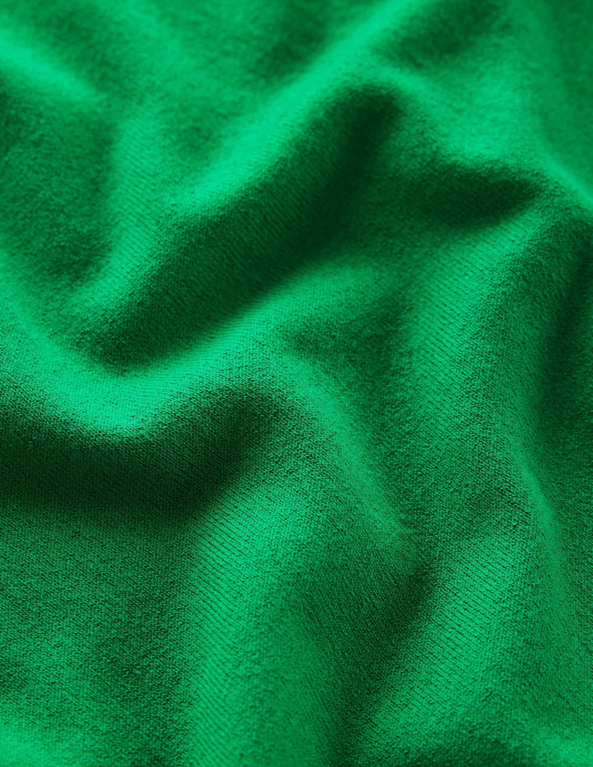 Emilia Cotton Crew Sweater-Rich Emerald - Image 6