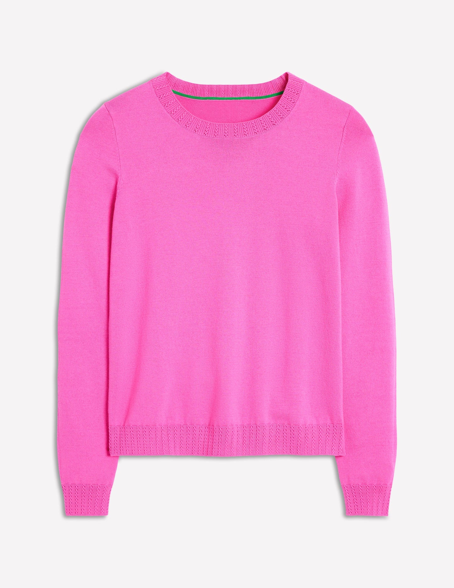 Emilia Cotton Crew Sweater-Tickled Pink