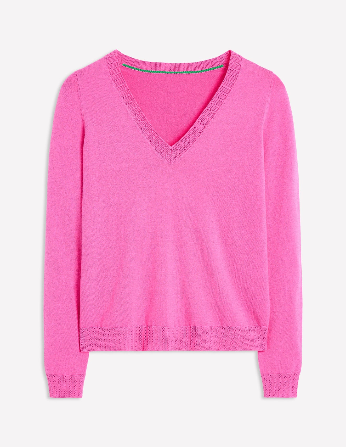 Emilia Cotton V Neck Sweater-Tickled Pink