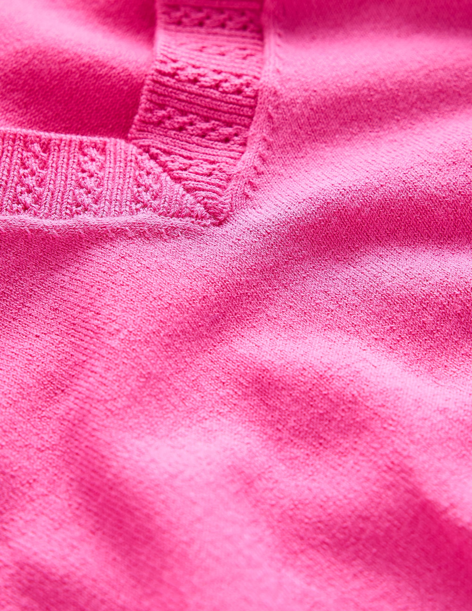 Emilia Cotton V Neck Sweater-Tickled Pink - Image 6