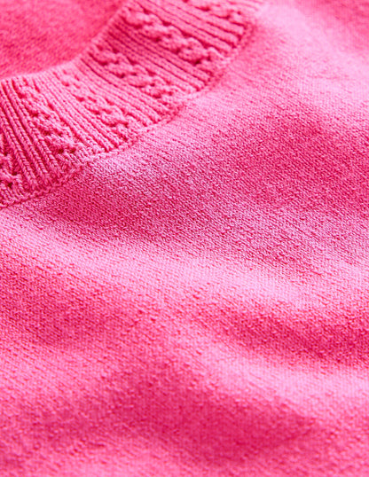 Emilia Cotton Crew Neck Vest-Tickled Pink