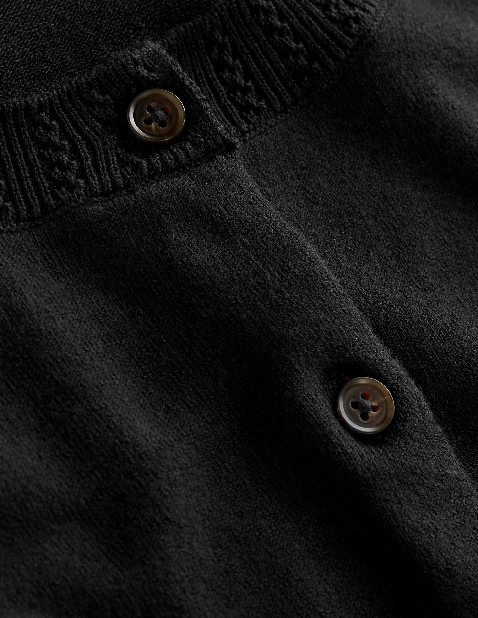 Emilia Cotton Crew Cardigan-Black - Image 6