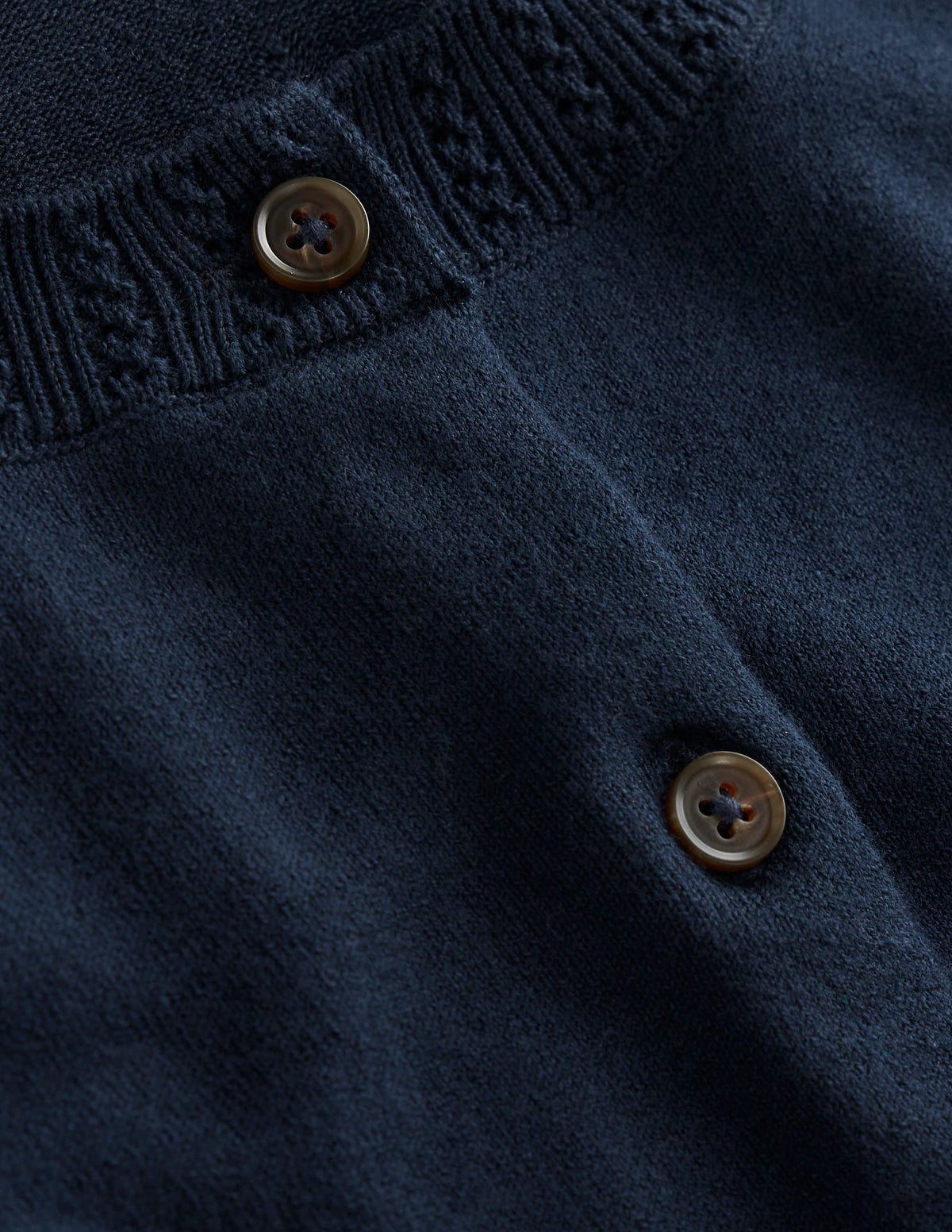 Emilia Cotton Crew Cardigan-Navy - Image 6