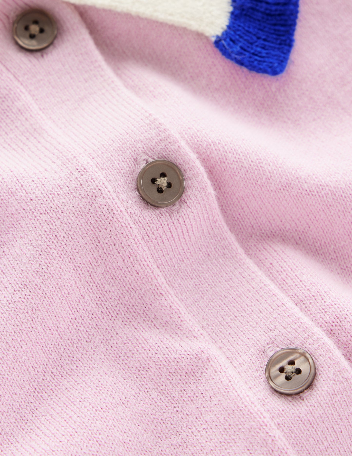 Frilled Cotton Blend Cardigan-Soft Lavender Pink