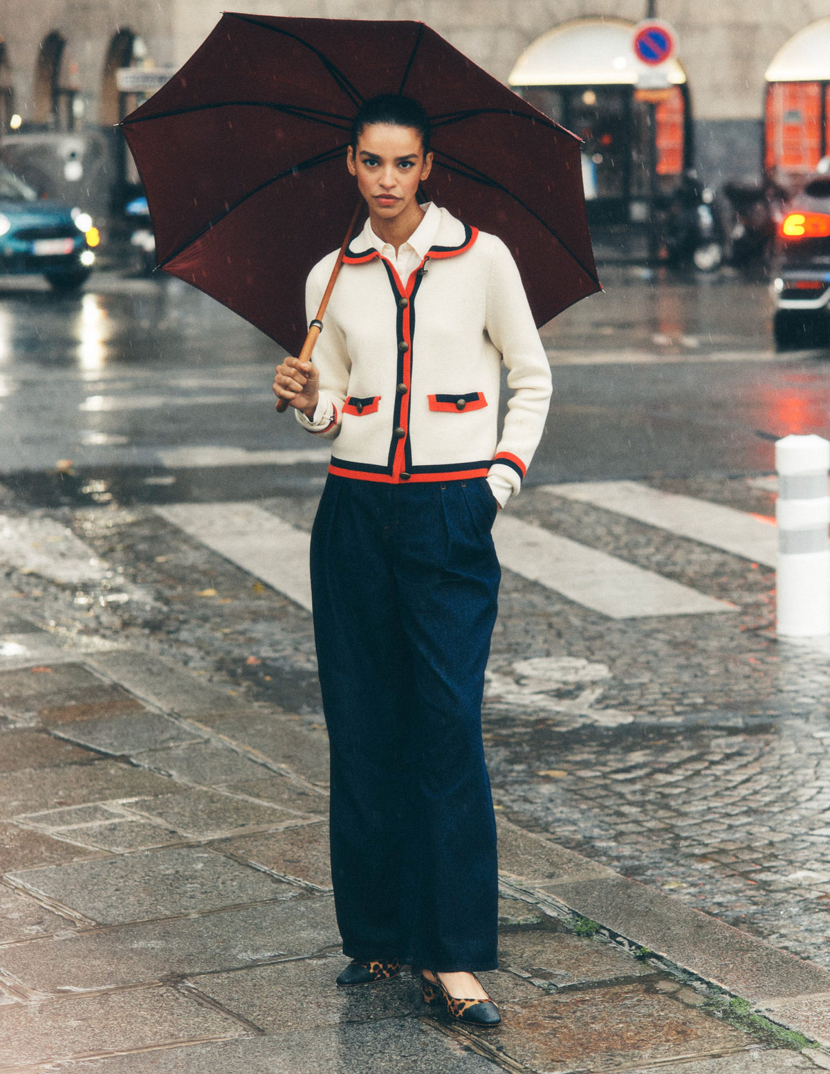 Holly Collared Knitted Jacket-Warm Ivory - Image 6