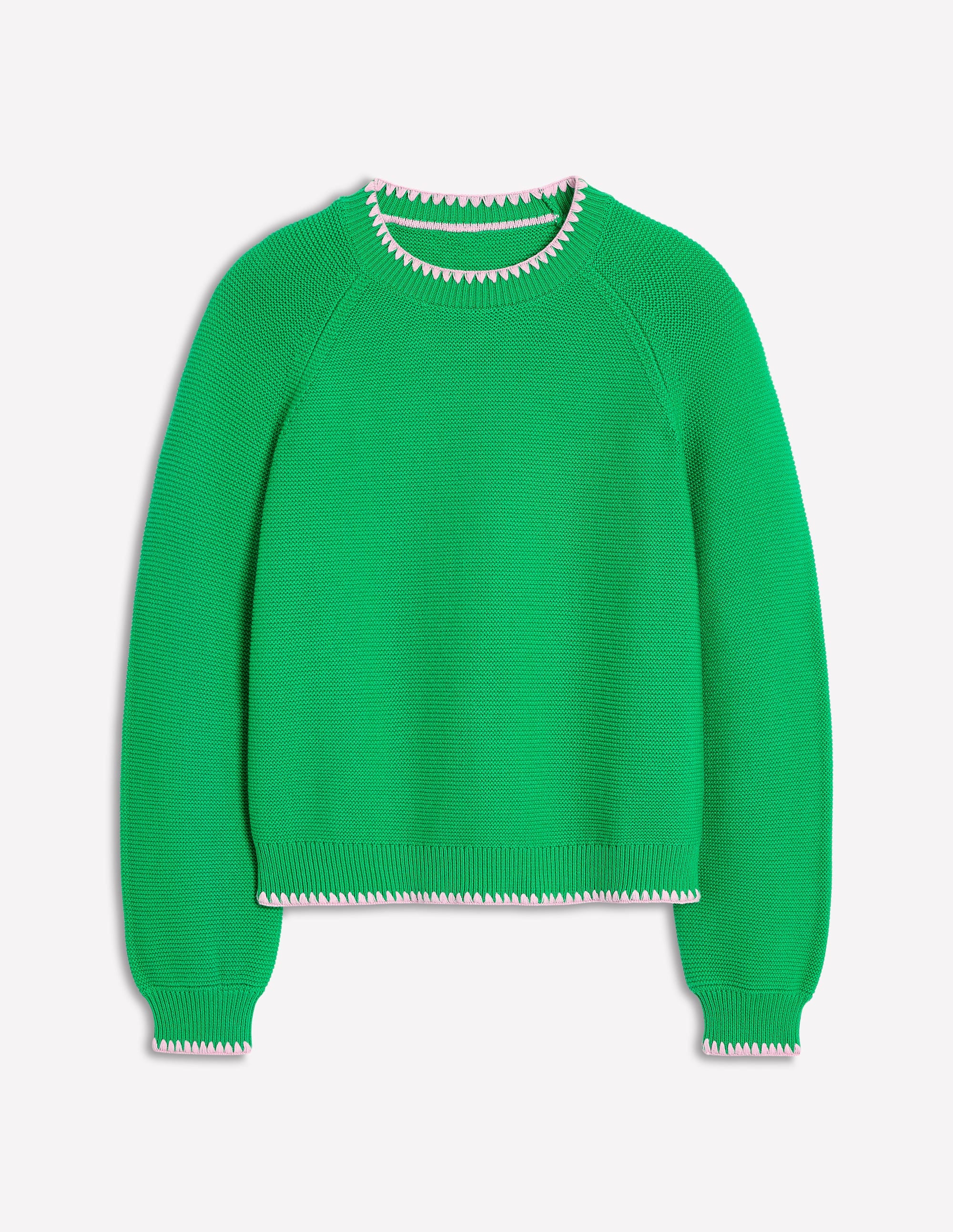 Lena Stitch Detail Sweater-Rich Emerald - Image 5