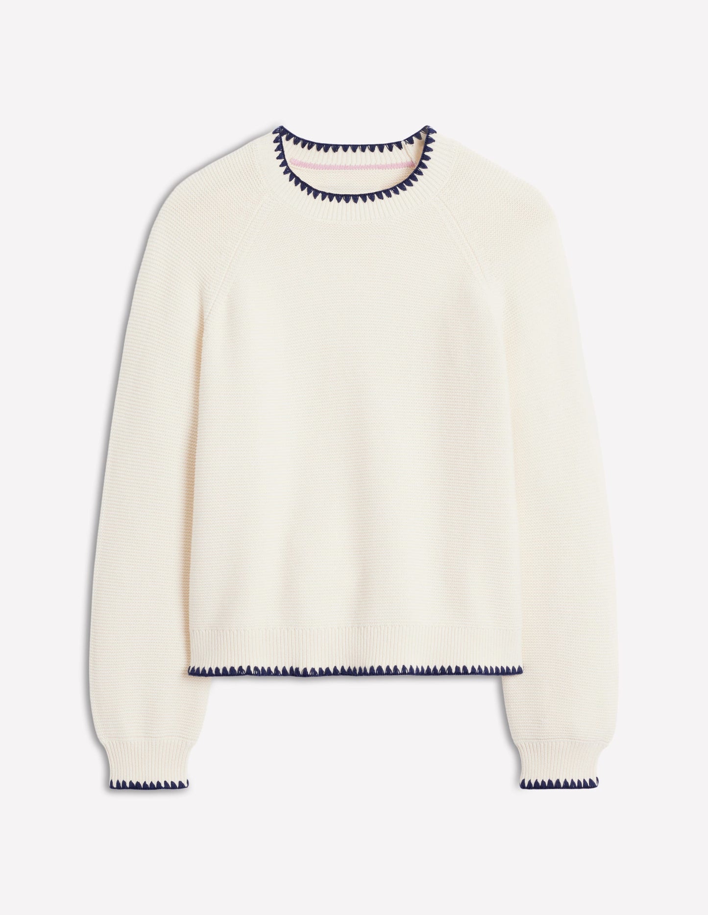 Lena Stitch Detail Sweater-Warm Ivory