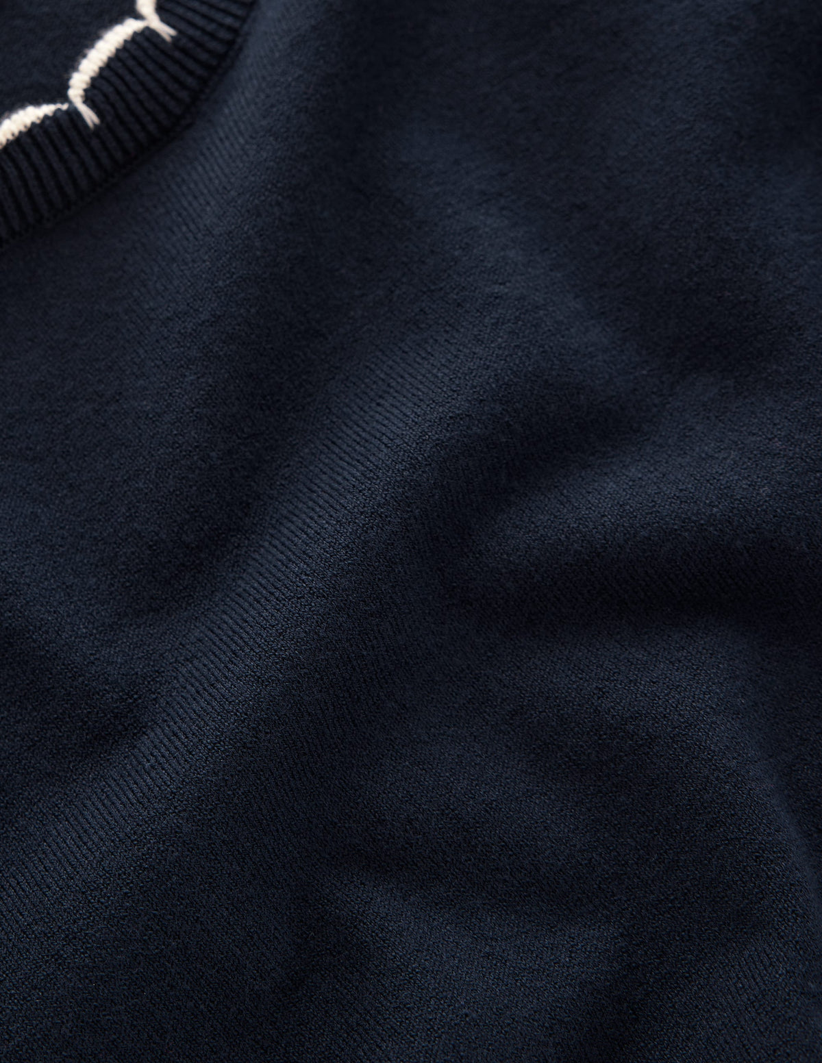Pru Scallop Trim Sweater-Navy - Image 6