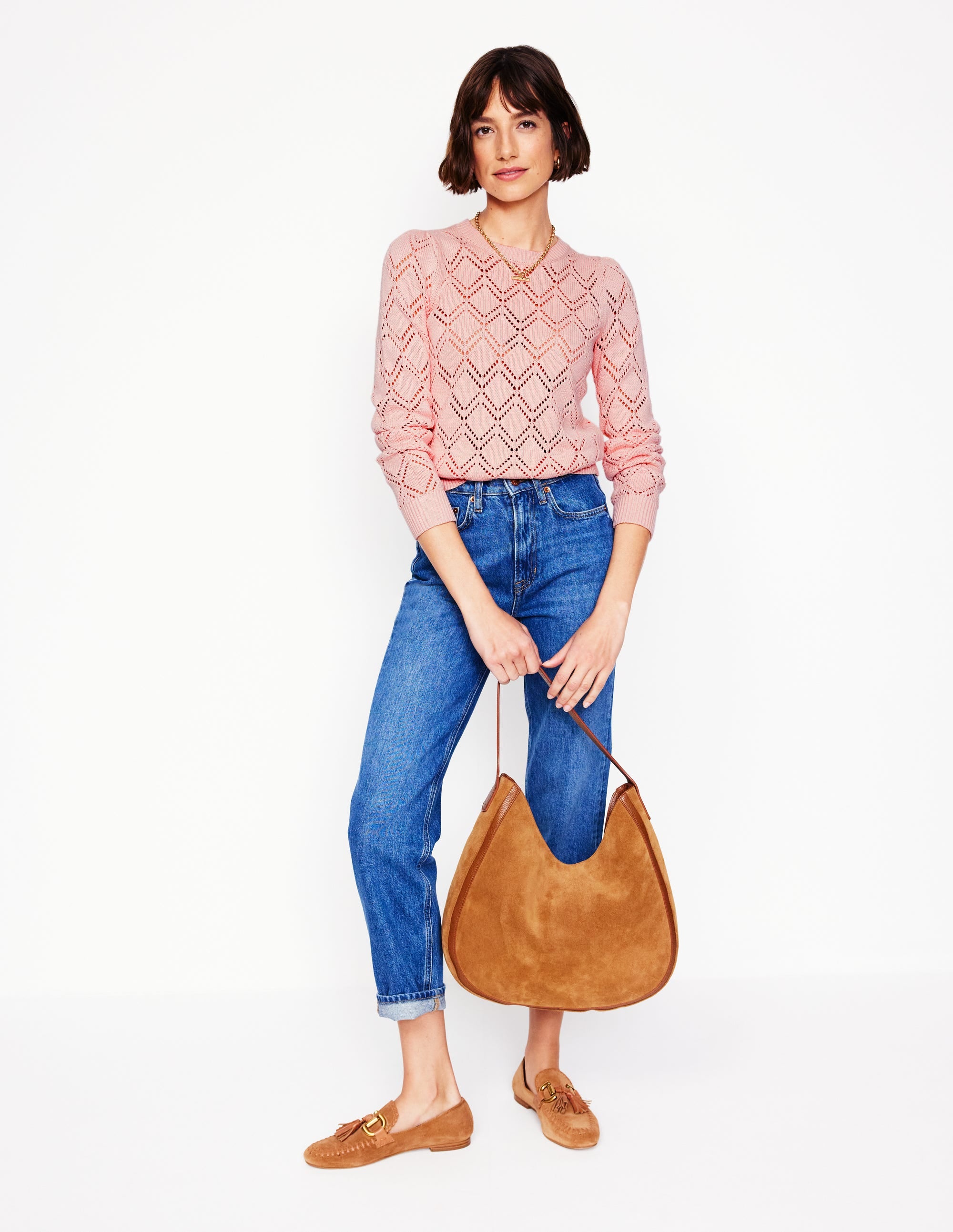 Enid Puff Sleeve Sweater-Milkshake - Image 1