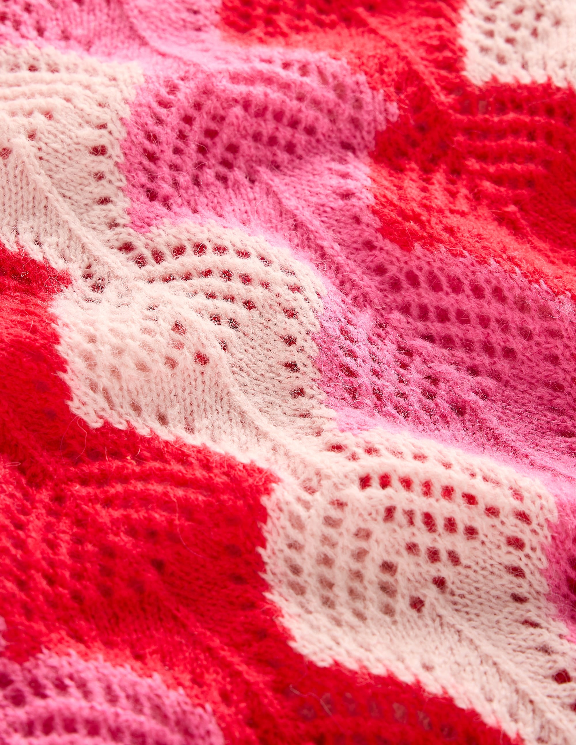 Alice Fluffy Raglan Jumper-Poppy Red/ Chalk/ Tickled Pink - Image 7