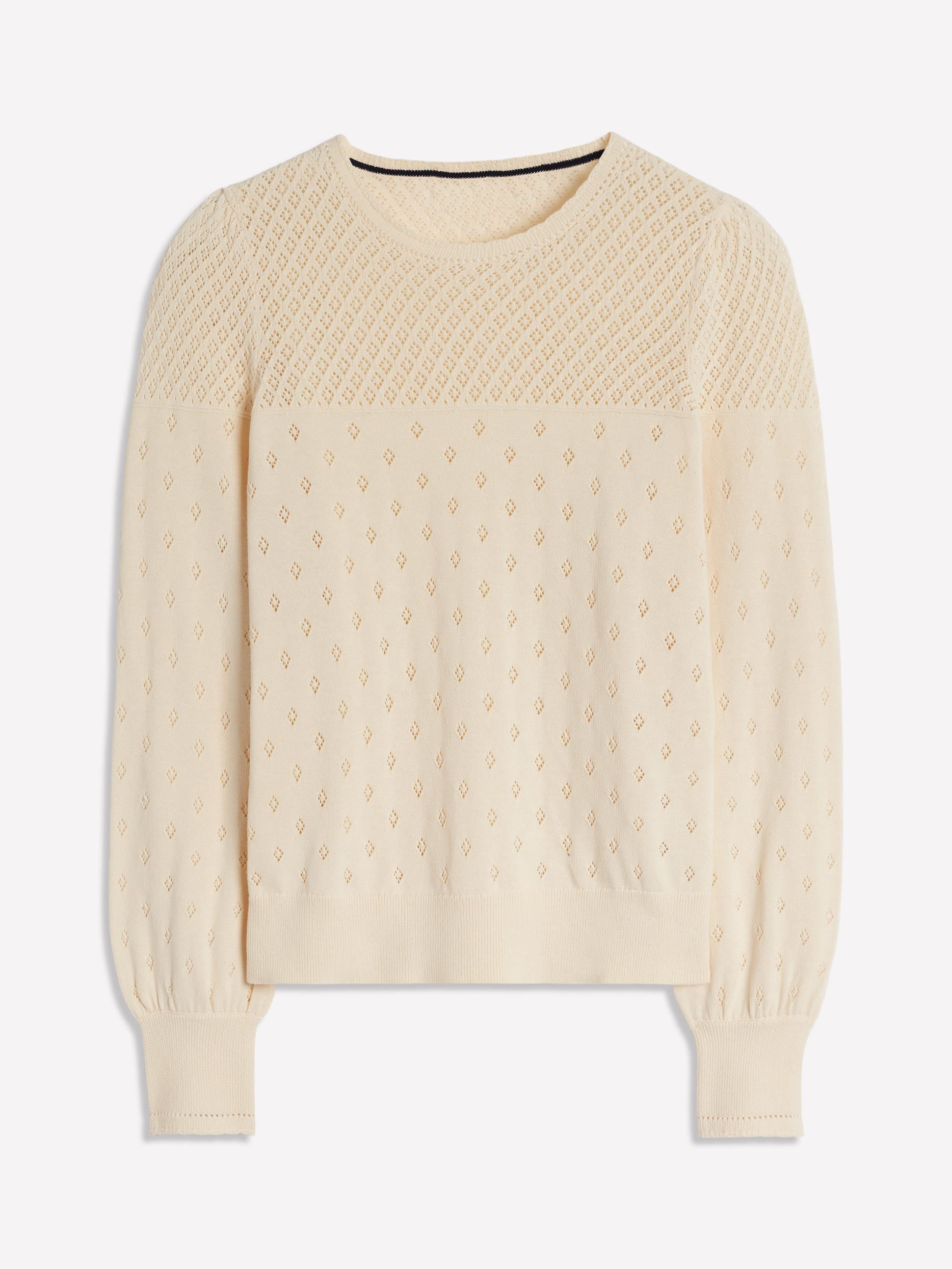 Rosalie Pointelle Sweater-Warm Ivory - Image 5