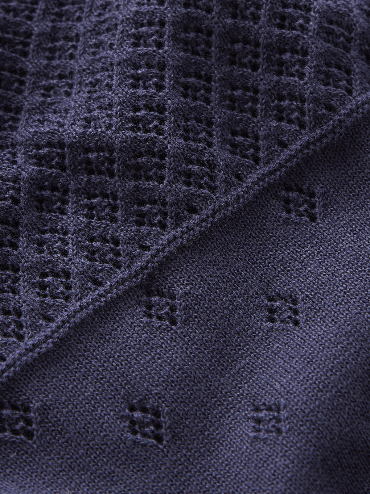 Rosalie Pointelle Sweater-Navy - Image 6