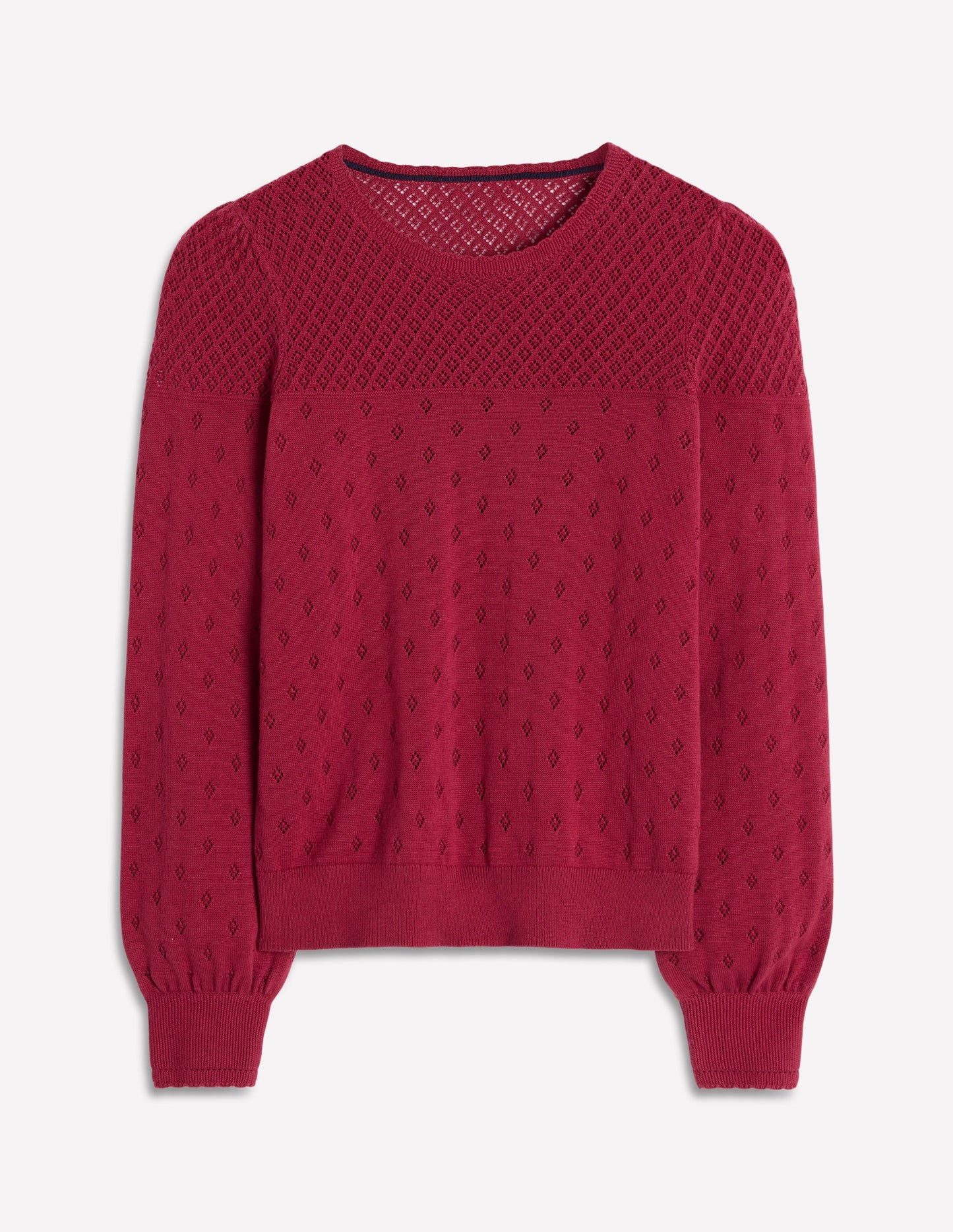 Rosalie Pointelle Sweater-Terracotta