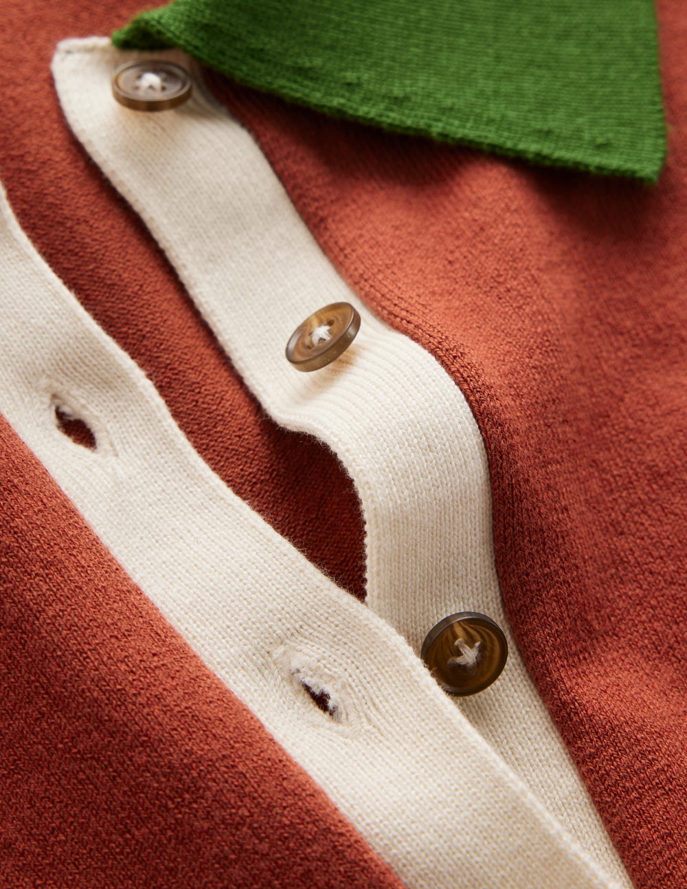 Lara Cotton Henley Jumper-Barn Red - Image 7