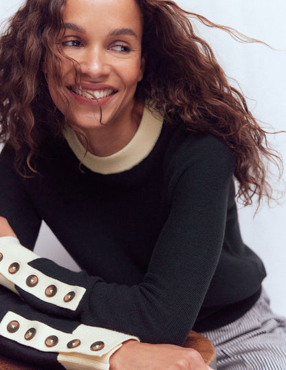 Grace Colour Block Sweater-Navy-1