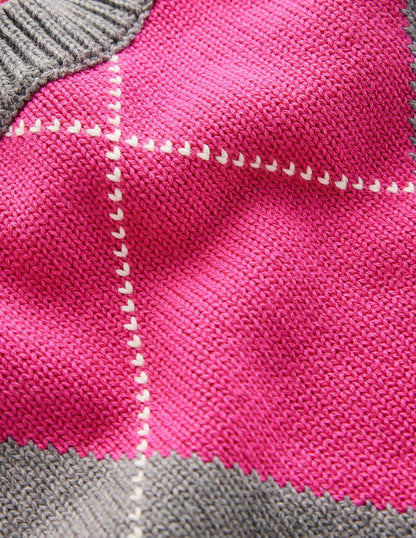 Lucy Cotton Vest-Pink/Grey Argyle-6