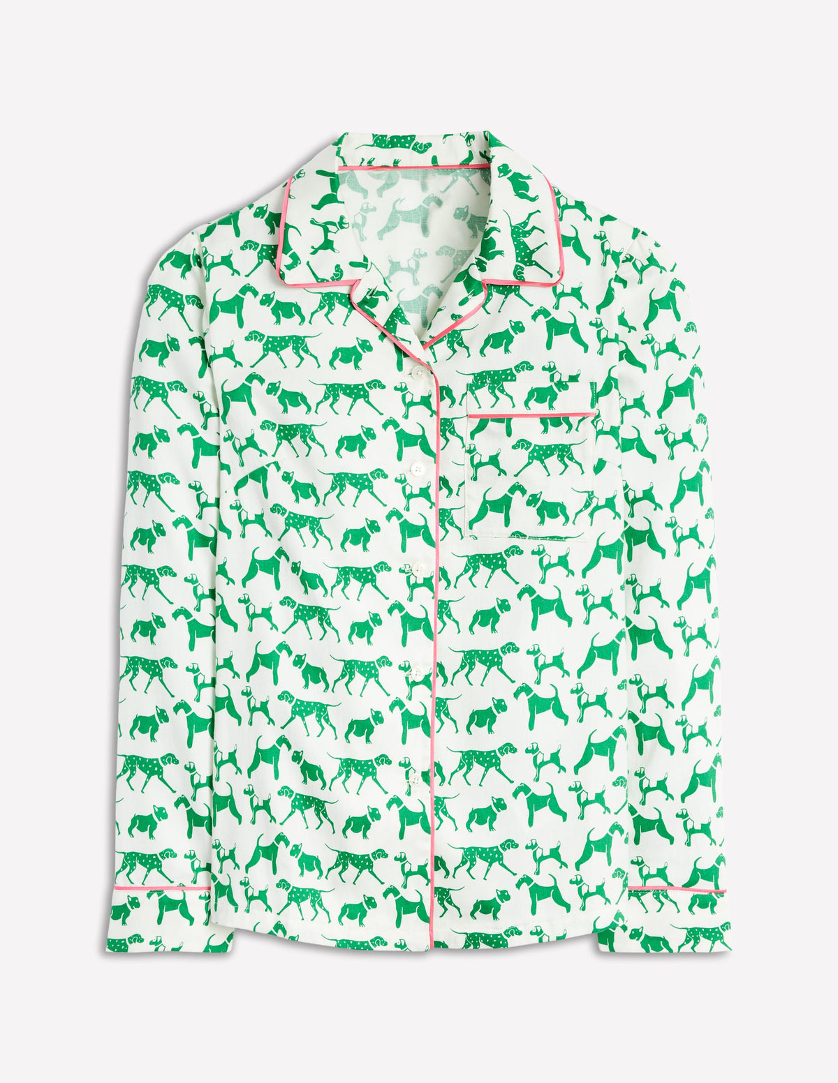 Cotton Sateen Pajama Shirt-Ivory, Janet and Friends - Image 5