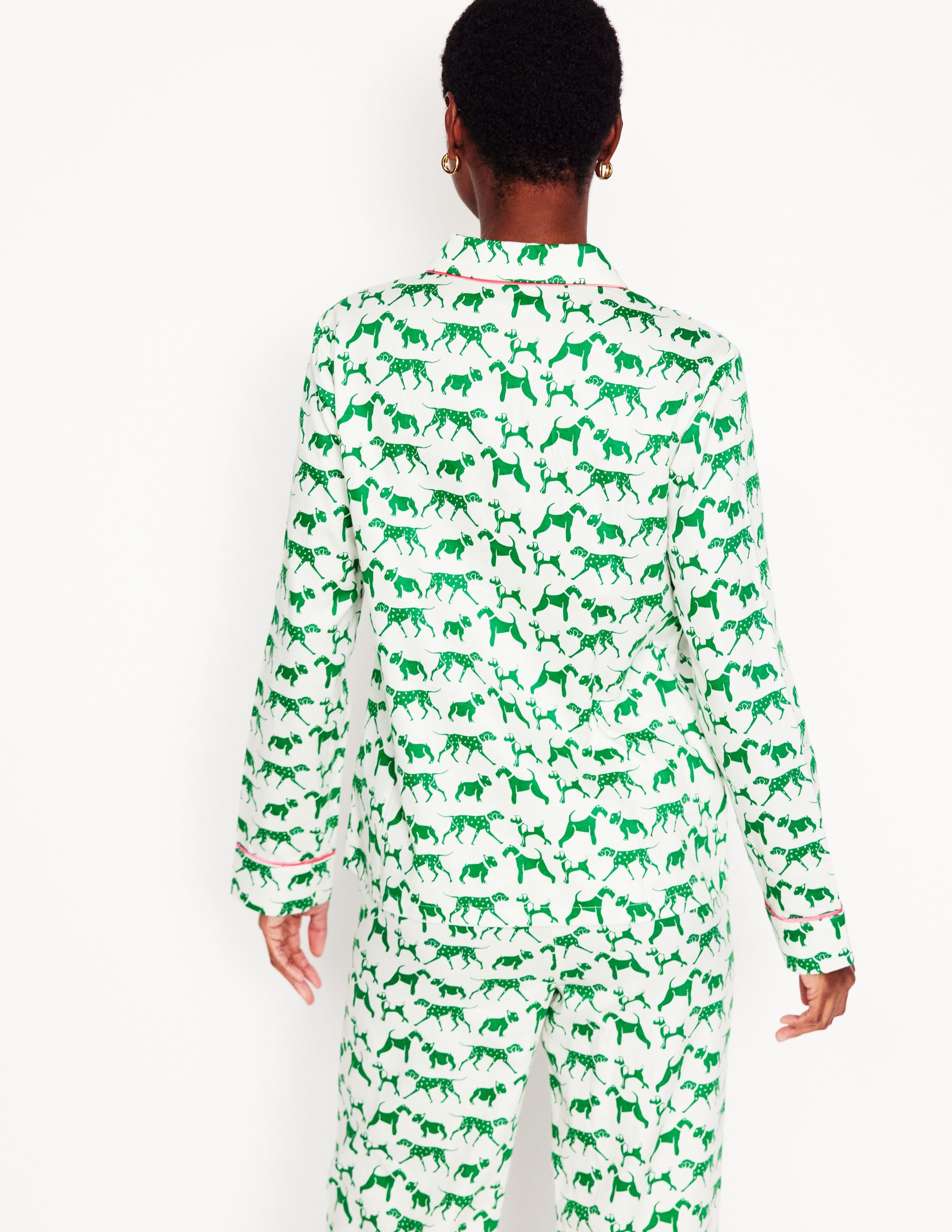 Cotton Sateen Pajama Shirt-Ivory, Janet and Friends - Image 3