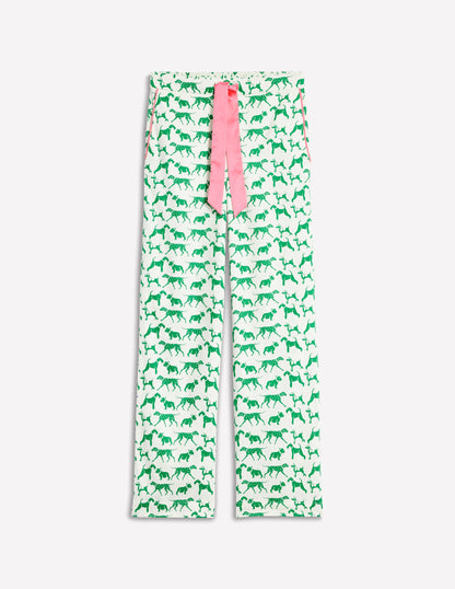 Cotton Sateen Pajama Trousers-Ivory, Janet and Friends